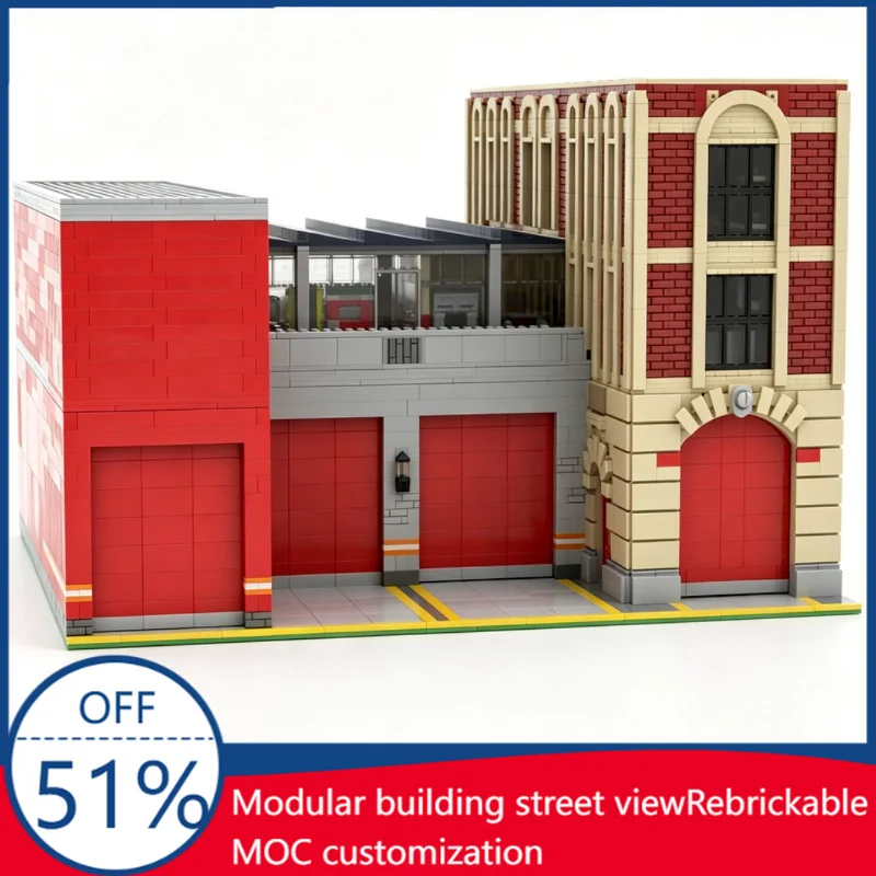 5869 PCS Customize MOC Large City Fire Station Modular Building Firehouse Model Building Blocks Assembly Educational Toy Gifts
5869 PCS Customize MOC Large City Fire Station Modular Building Firehouse Model Building Blocks Assembly Educational Toy Gifts