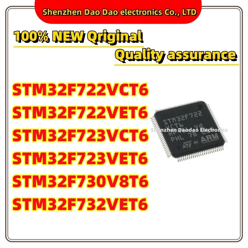 New original STM32F722VCT6 STM32F722VET6 STM32F723VCT6 STM32F723VET6 STM32F730V8T6 STM32F732VET6 IC MCU Chip LQFP-100
New original STM32F722VCT6 STM32F722VET6 STM32F723VCT6 STM32F723VET6 STM32F730V8T6 STM32F732VET6 IC MCU Chip LQFP-100