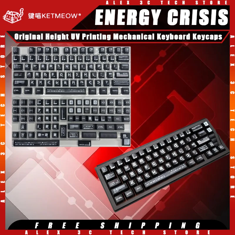 KEYMEOW ENERGY CRISIS Mechanical Keyboard Keycaps Original Height UV Printing 141Keys Transparent Gaming Keyboard Pc Accessories
KEYMEOW ENERGY CRISIS Mechanical Keyboard Keycaps Original Height UV Printing 141Keys Transparent Gaming Keyboard Pc Accessories
