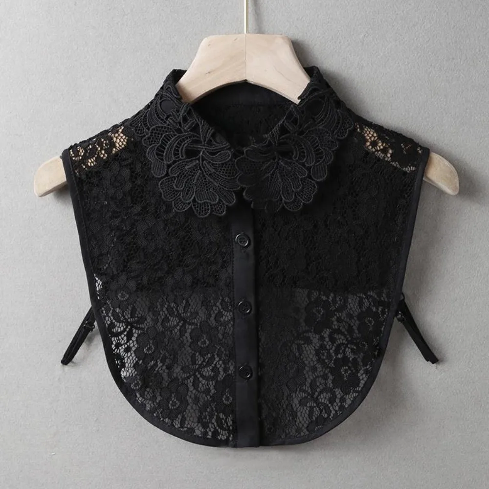 White Lace Fake Collar Elegant Black Shawl Detachable Front Tie Iris Vintage Blouse Shoulders Fake Collar Sweater Matching
White Lace Fake Collar Elegant Black Shawl Detachable Front Tie Iris Vintage Blouse Shoulders Fake Collar Sweater Matching