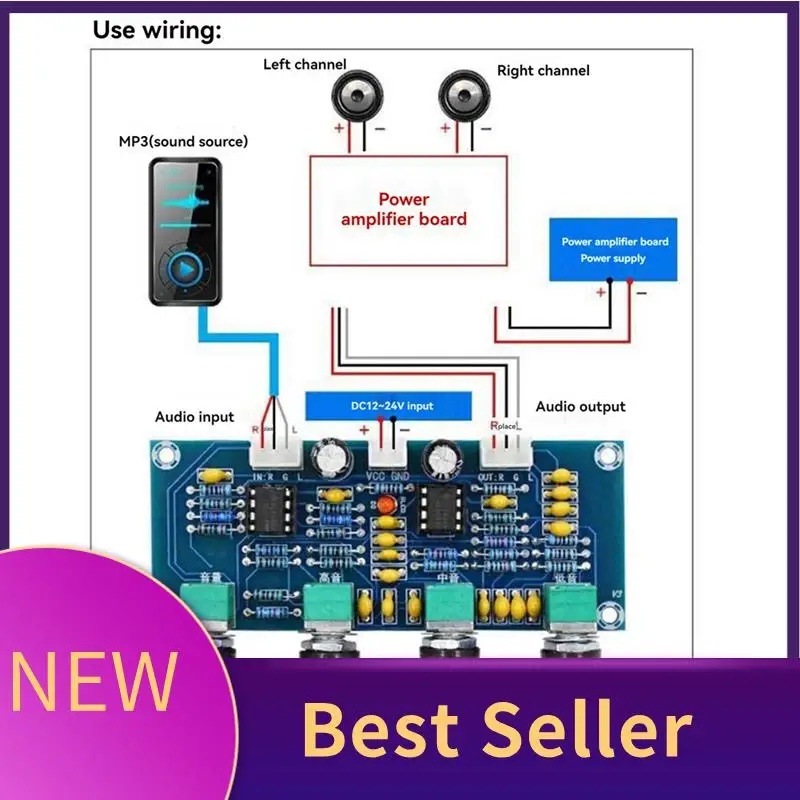 M07K-XH-A901 Tone Board Preamp With Treble, Bass, Volume Adjustment Pre-Amplifier Tone Controller For Amplifier Boards
M07K-XH-A901 Tone Board Preamp With Treble, Bass, Volume Adjustment Pre-Amplifier Tone Controller For Amplifier Boards