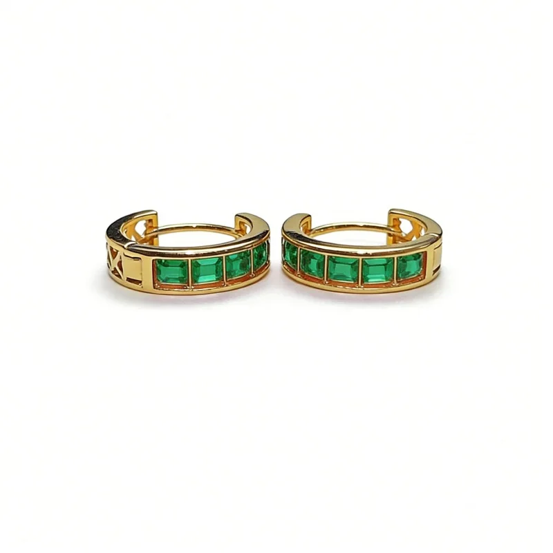 3mm Square Cut Natural Diopside Channel Setting Hoop Earring S925 Sterling Silver Gold Plated CUG Certified
3mm Square Cut Natural Diopside Channel Setting Hoop Earring S925 Sterling Silver Gold Plated CUG Certified