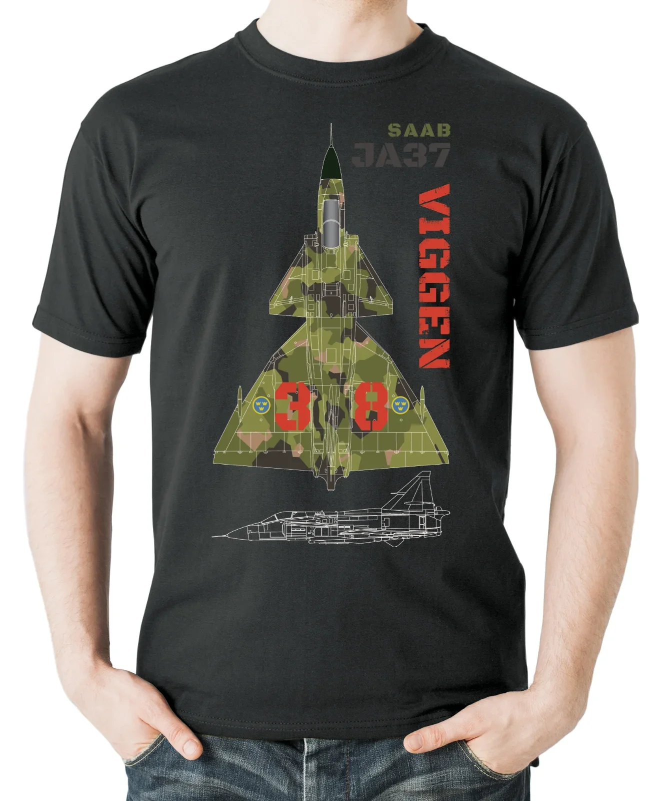 'Saab JA37 Viggen' Air Force Men T-Shirt Short Sleeve Casual 100% Cotton O-Neck TShirt
'Saab JA37 Viggen' Air Force Men T-Shirt Short Sleeve Casual 100% Cotton O-Neck TShirt
