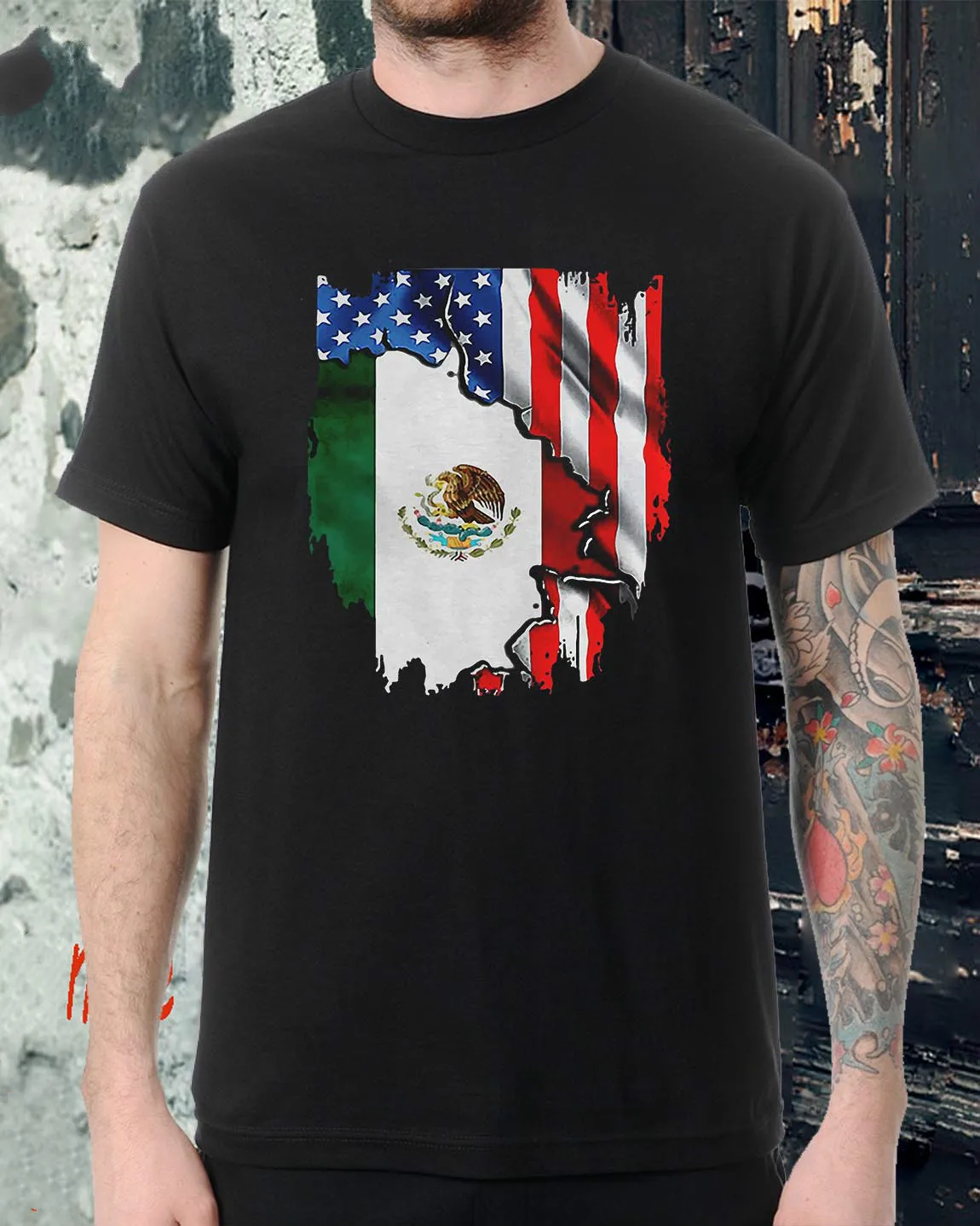 Mexican Flag Inside American Flag T Shirt. New 100% Cotton Short Sleeve O-Neck T-shirt Casual Clothing Mens Top
Mexican Flag Inside American Flag T Shirt. New 100% Cotton Short Sleeve O-Neck T-shirt Casual Clothing Mens Top