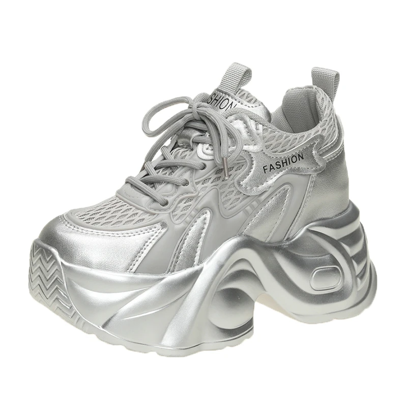 8.5CM Women Summer Hollow Breathable Mesh Chunky Sneakers Microfiber Leather Comfy Casual Dad Shoes Female Platform Sports Shoes
8.5CM Women Summer Hollow Breathable Mesh Chunky Sneakers Microfiber Leather Comfy Casual Dad Shoes Female Platform Sports Shoes