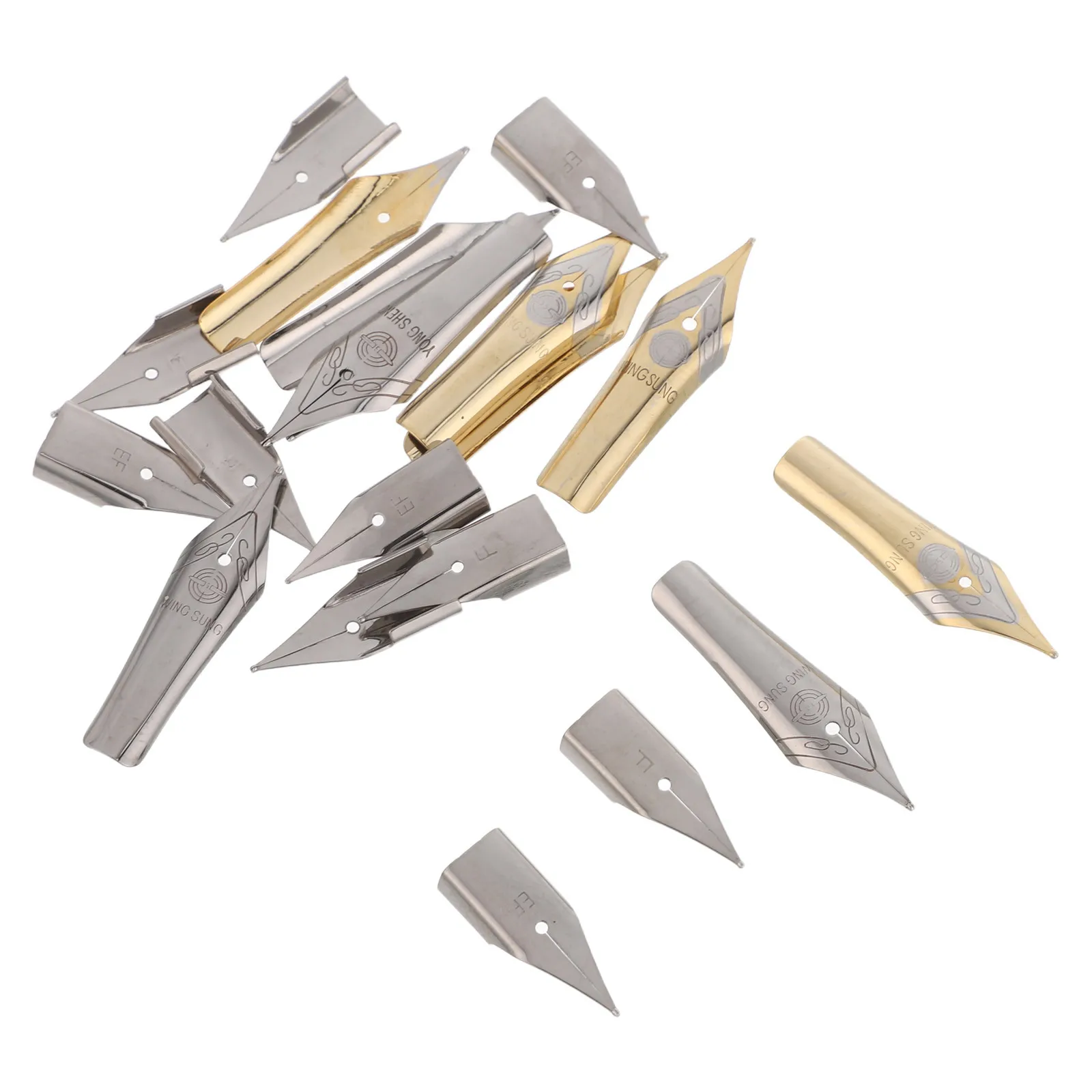 20Pcs Fine Metal Pen Nibs Replacement for Fountain Pens Calligraphy Writing Painting Signing Spare Steel Nib Set
20Pcs Fine Metal Pen Nibs Replacement for Fountain Pens Calligraphy Writing Painting Signing Spare Steel Nib Set