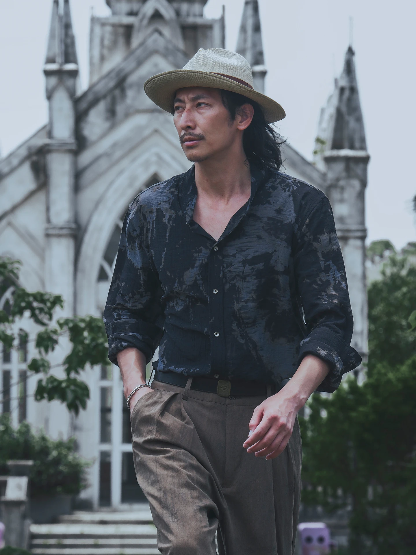 Soarin' Vintage Watercolor Print Long Sleeve Shirt Stand Collar Thin Design Men's Summer Shirt Elegantly Cool Bamboo Fiber
Soarin' Vintage Watercolor Print Long Sleeve Shirt Stand Collar Thin Design Men's Summer Shirt Elegantly Cool Bamboo Fiber