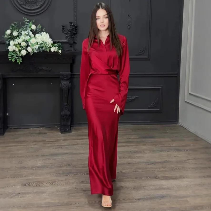 Ele irt And Skirt Set Women's Faion Ensemble Long Sve Collar Button up Casual Wear for Young Adults
Ele irt And Skirt Set Women's Faion Ensemble Long Sve Collar Button up Casual Wear for Young Adults