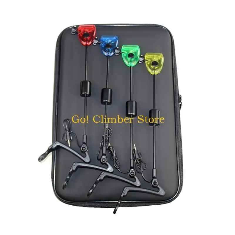 Q84C Fishing Equipment Fishing Bites LED Illuminated Fishing Swingers Set Portable Bites Alarm Indicators 4pcs
Q84C Fishing Equipment Fishing Bites LED Illuminated Fishing Swingers Set Portable Bites Alarm Indicators 4pcs