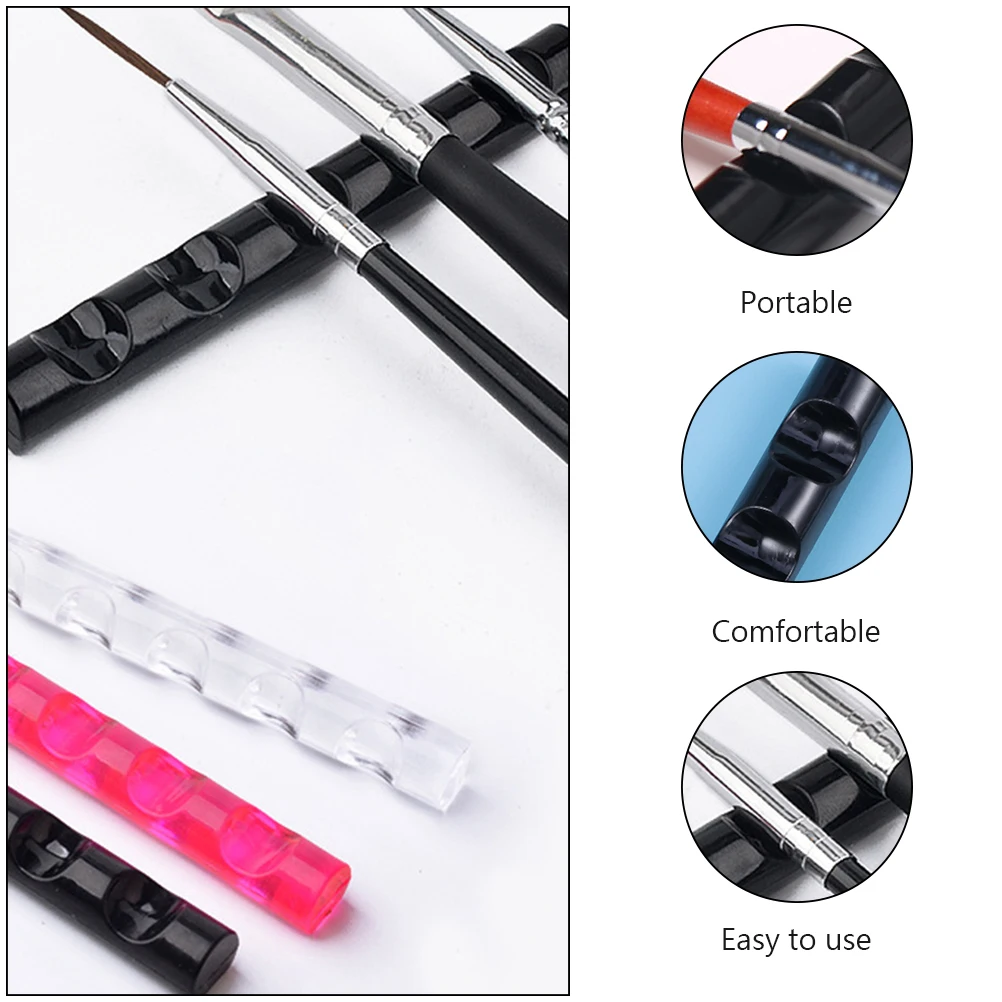 5pcs Art Pen Rack Space-saving Plastic Nail Brush Holder Stand for Salon DIY Organized Desk Accessory Nail Brush Holder
5pcs Art Pen Rack Space-saving Plastic Nail Brush Holder Stand for Salon DIY Organized Desk Accessory Nail Brush Holder