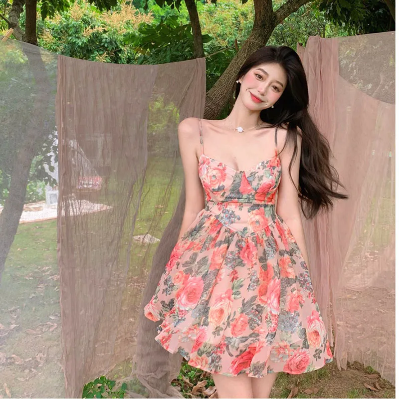 Princess Style Floral Print Slimming Summer Dress Women's Strapless Gown Korean Commute Style Casual Comfortable Fit Dress
Princess Style Floral Print Slimming Summer Dress Women's Strapless Gown Korean Commute Style Casual Comfortable Fit Dress