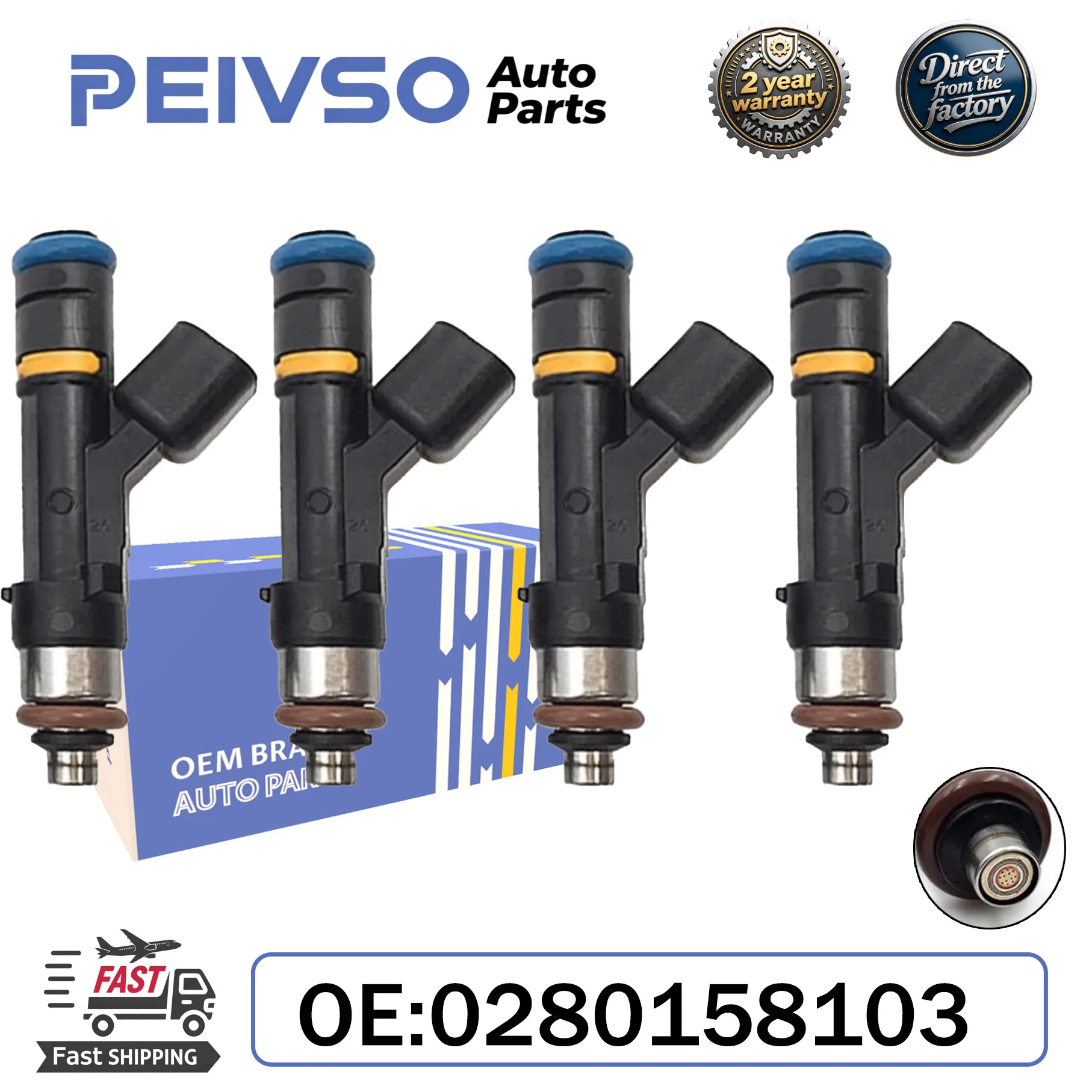 PEIVSO 4pcs Car Fuel Injectors 0280158103 6M8G-BA L3G5-13-250 For 2004-2015 Mazda 3 5 6 MX-5 2.0L 2.3L I4 High-Quality
PEIVSO 4pcs Car Fuel Injectors 0280158103 6M8G-BA L3G5-13-250 For 2004-2015 Mazda 3 5 6 MX-5 2.0L 2.3L I4 High-Quality
