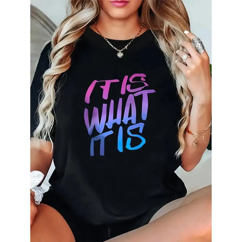 It Is What It Is T-shirt, Slogan Tee, Retro Gradient Graphic, Motivational Quote Top, Casual Unisex Streetwear
It Is What It Is T-shirt, Slogan Tee, Retro Gradient Graphic, Motivational Quote Top, Casual Unisex Streetwear