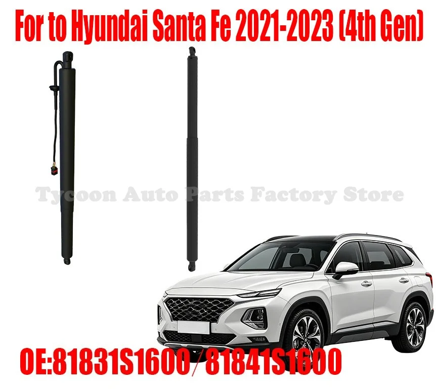 Driver Powered Passenger Non-Power Liftgate Strut Fits 4th Gen Hyundai Santa Fe 2021-2023 OE 81831S1600 81841S1600
Driver Powered Passenger Non-Power Liftgate Strut Fits 4th Gen Hyundai Santa Fe 2021-2023 OE 81831S1600 81841S1600