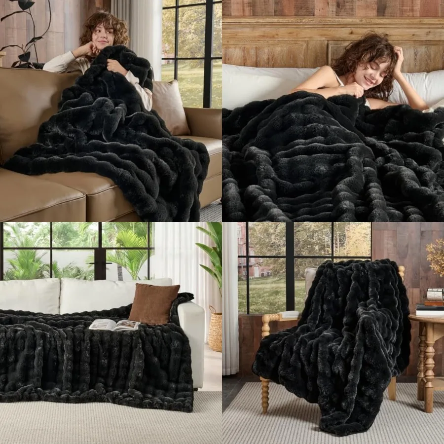 Faux Fur Blanket - Big Bubble Rabbit Fluff King Throw for The Bed Large Fluffy Fuzzy Cozy Thick Furry Plush Shaggy Blankets 108
Faux Fur Blanket - Big Bubble Rabbit Fluff King Throw for The Bed Large Fluffy Fuzzy Cozy Thick Furry Plush Shaggy Blankets 108