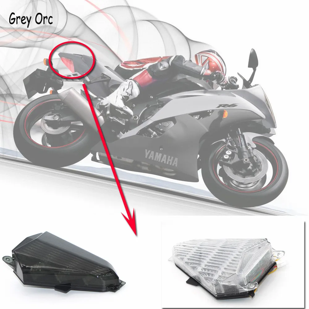 For Yamaha YZF R6 YZF-R6 2006 2007 Modified LED Tail light Brake Lamp With led Turn Signal Motorcycle Taillight
For Yamaha YZF R6 YZF-R6 2006 2007 Modified LED Tail light Brake Lamp With led Turn Signal Motorcycle Taillight