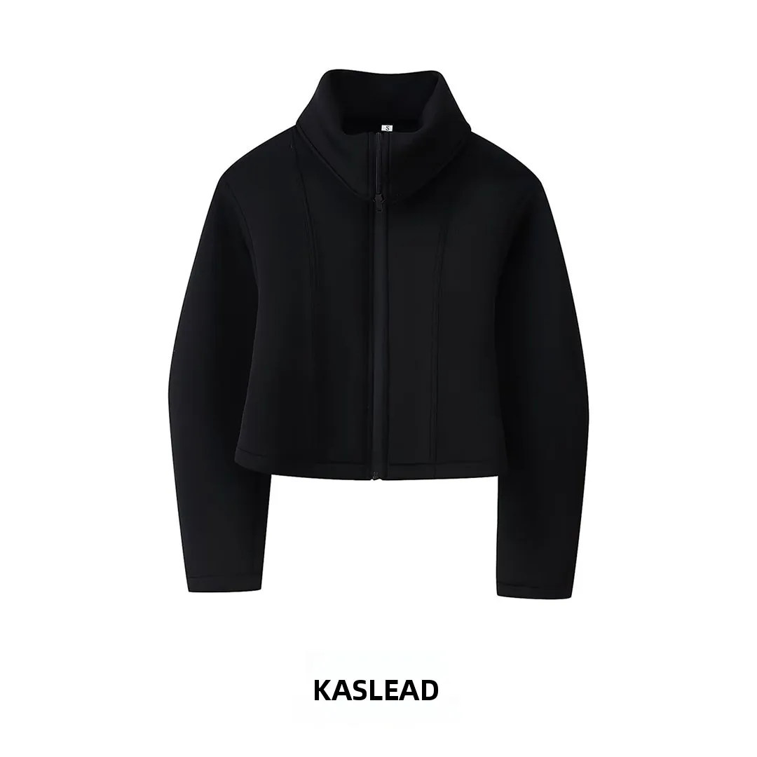 KASLEAD New Women's Fashionable Long Sleeve Collared Slim Fit Versatile Outerwear Short Coat Zipper Closure Polyester Fiber
KASLEAD New Women's Fashionable Long Sleeve Collared Slim Fit Versatile Outerwear Short Coat Zipper Closure Polyester Fiber