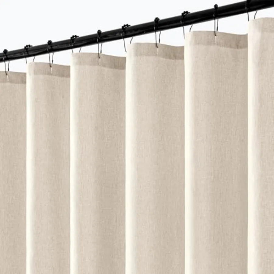 Extra Long Shower Curtain, 108 Inch Long Heavy Duty Boho Farmhouse Fabric Shower Curtain Set with 12 Metal Hooks, Waterproof De
Extra Long Shower Curtain, 108 Inch Long Heavy Duty Boho Farmhouse Fabric Shower Curtain Set with 12 Metal Hooks, Waterproof De