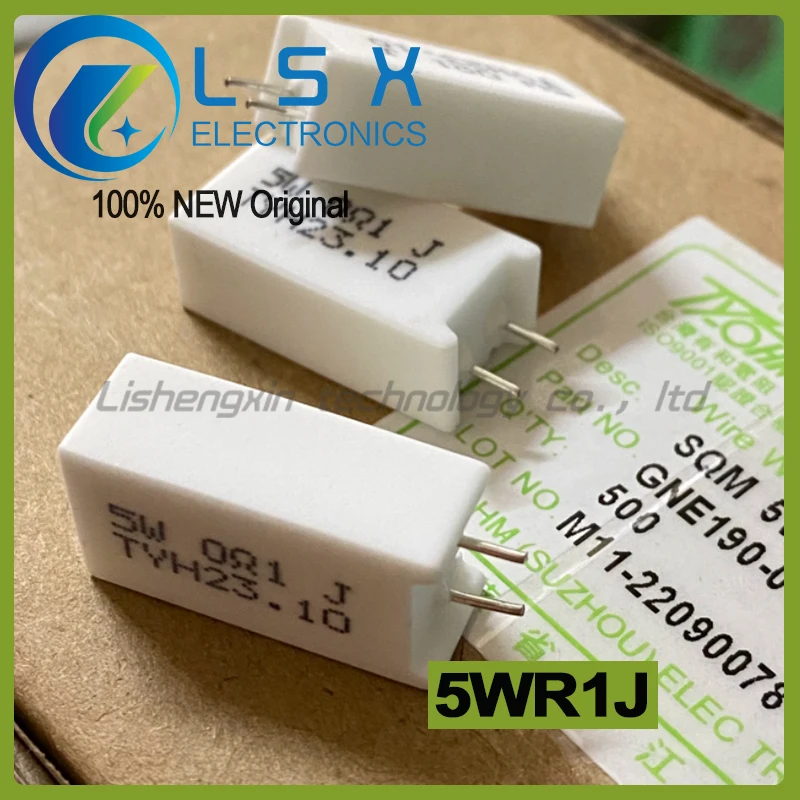 10pcs 5WR1J SQM 5W 0R1J 0.1R 0.1 ohm vertical ceramic cement resistor New and Original
10pcs 5WR1J SQM 5W 0R1J 0.1R 0.1 ohm vertical ceramic cement resistor New and Original