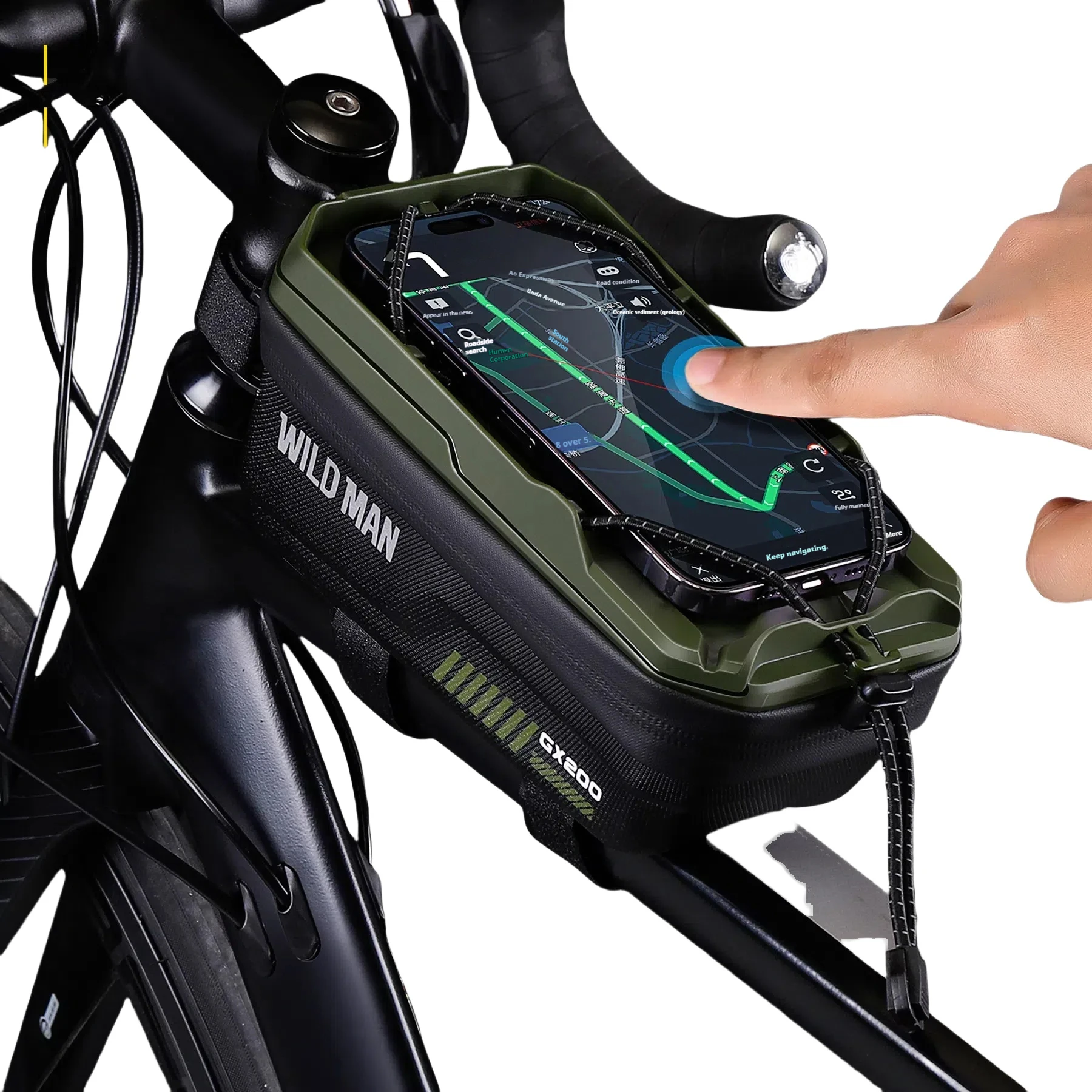 WILD MAN Bicycle Front Frame Bag Bike Bags for Cycling Waterproof Tube Bag Phone Holder Mount Cycling Pouch Compatible with Pho
WILD MAN Bicycle Front Frame Bag Bike Bags for Cycling Waterproof Tube Bag Phone Holder Mount Cycling Pouch Compatible with Pho