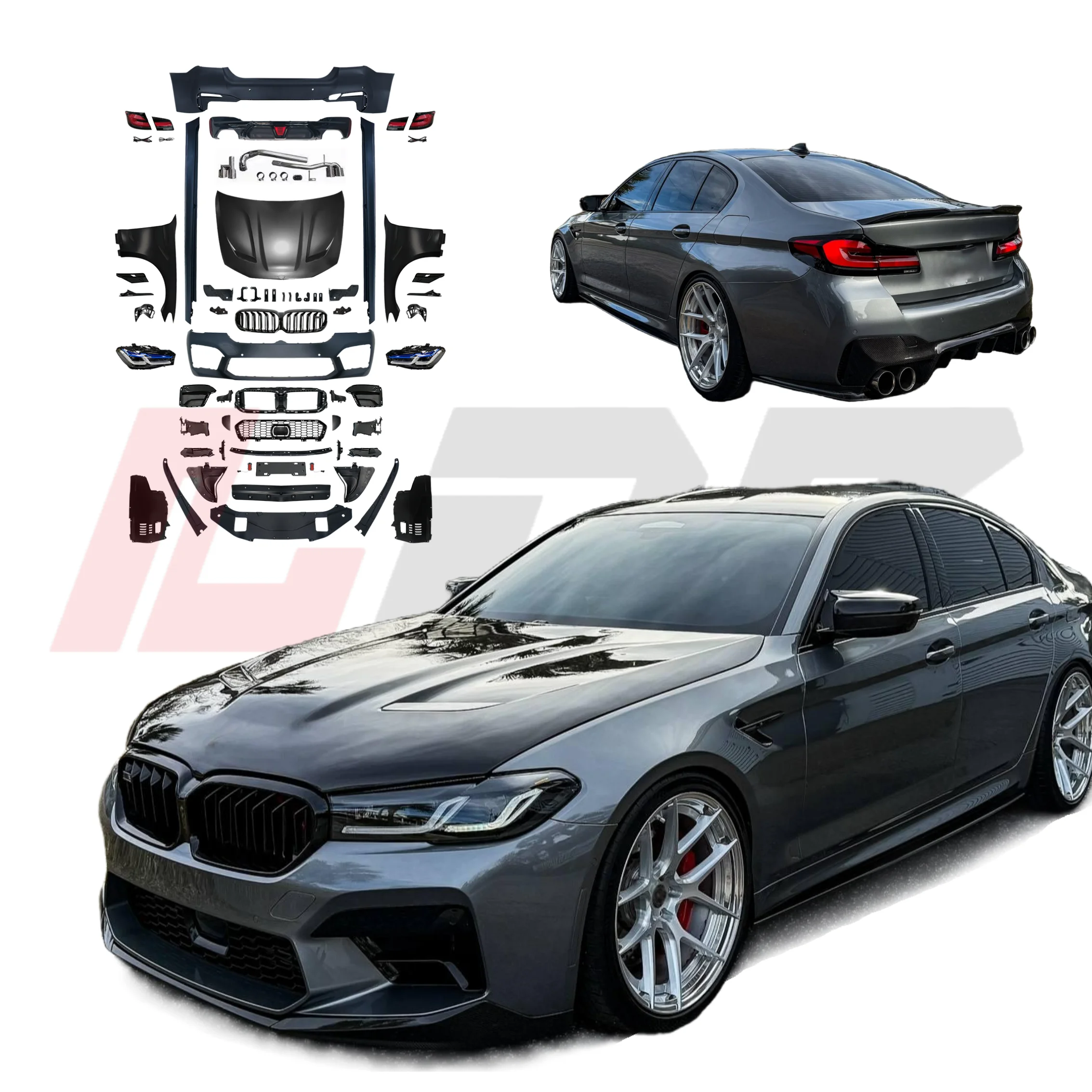 For BMW 5 Series F10 2010-2015 Modified to G30 LCI M5CS F90 Body Kit with Light Emitting Diode Headlights Auto Parts
For BMW 5 Series F10 2010-2015 Modified to G30 LCI M5CS F90 Body Kit with Light Emitting Diode Headlights Auto Parts