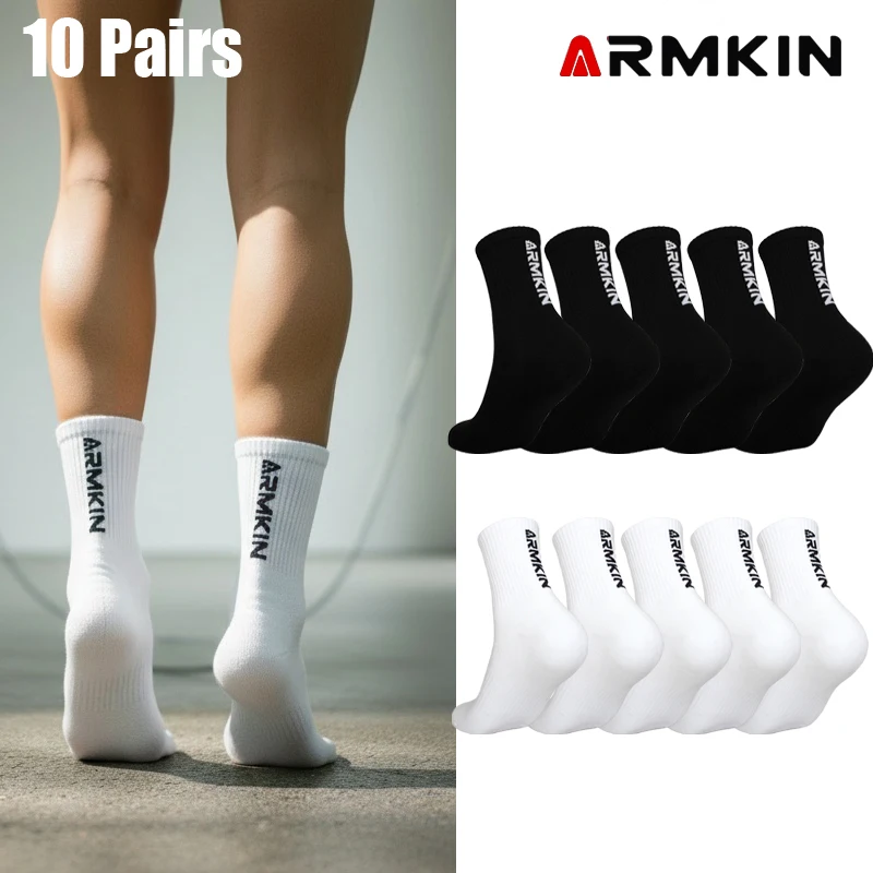 10 Pairs ARMKIN White/Black Women Sport Socks High Quality Outdoor Men Socks Cotton Mid-calf Running Cycling Socks Size 36-44
10 Pairs ARMKIN White/Black Women Sport Socks High Quality Outdoor Men Socks Cotton Mid-calf Running Cycling Socks Size 36-44
