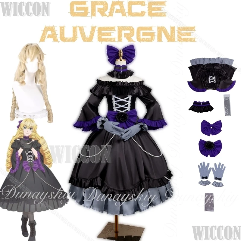 От Бюрократа до злодея:Переинкарнированный Датой! Аниме с черным платьем Лолиты Грейс Ауверн, карнавальный костюм, полный костюма
От Бюрократа до злодея:Переинкарнированный Датой! Аниме с черным платьем Лолиты Грейс Ауверн, карнавальный костюм, полный костюма