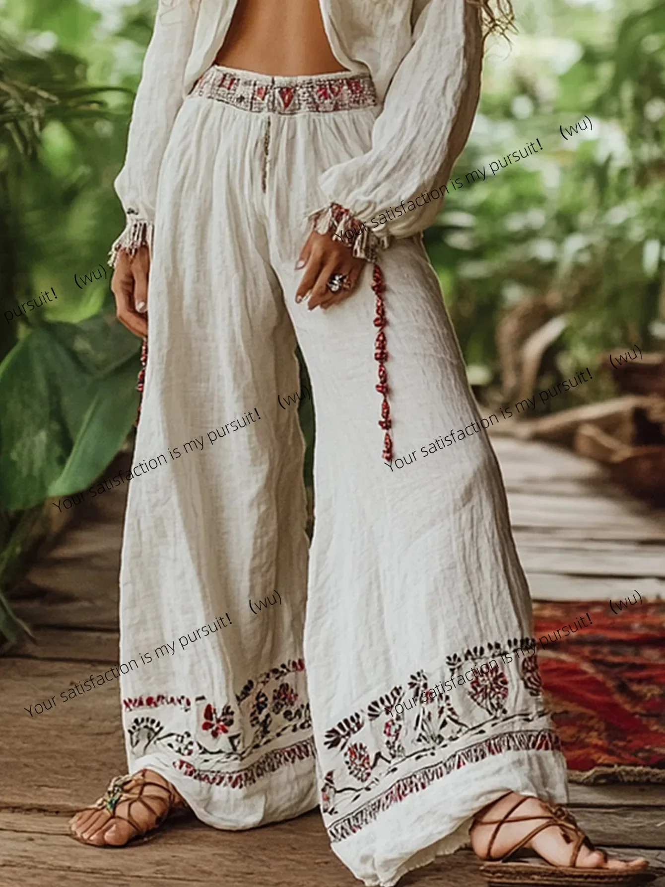 ZOCI-Elegant bohemian wide-leg pants for women, high-waisted Harajuku loose soft stretch pants, casual summer pants
ZOCI-Elegant bohemian wide-leg pants for women, high-waisted Harajuku loose soft stretch pants, casual summer pants