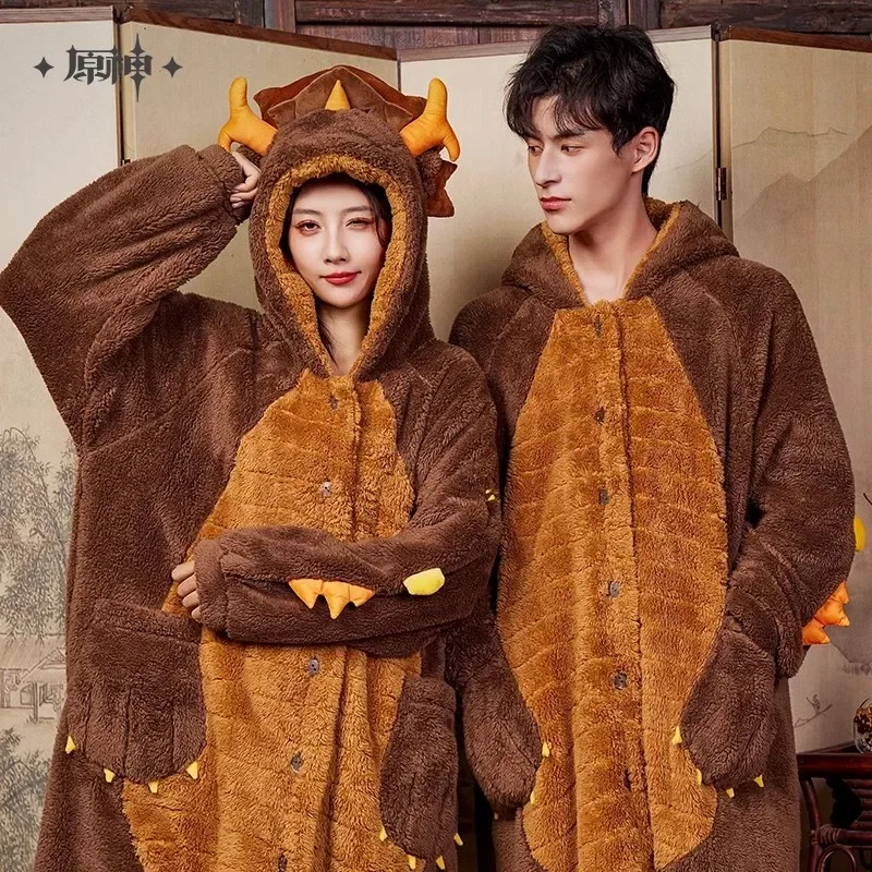 Original Game Genshin Impact ZhongLi Cosplay Costume Couple Pajamas Anime Character Eye Patch Cartoon Home Hooded Robe
Original Game Genshin Impact ZhongLi Cosplay Costume Couple Pajamas Anime Character Eye Patch Cartoon Home Hooded Robe