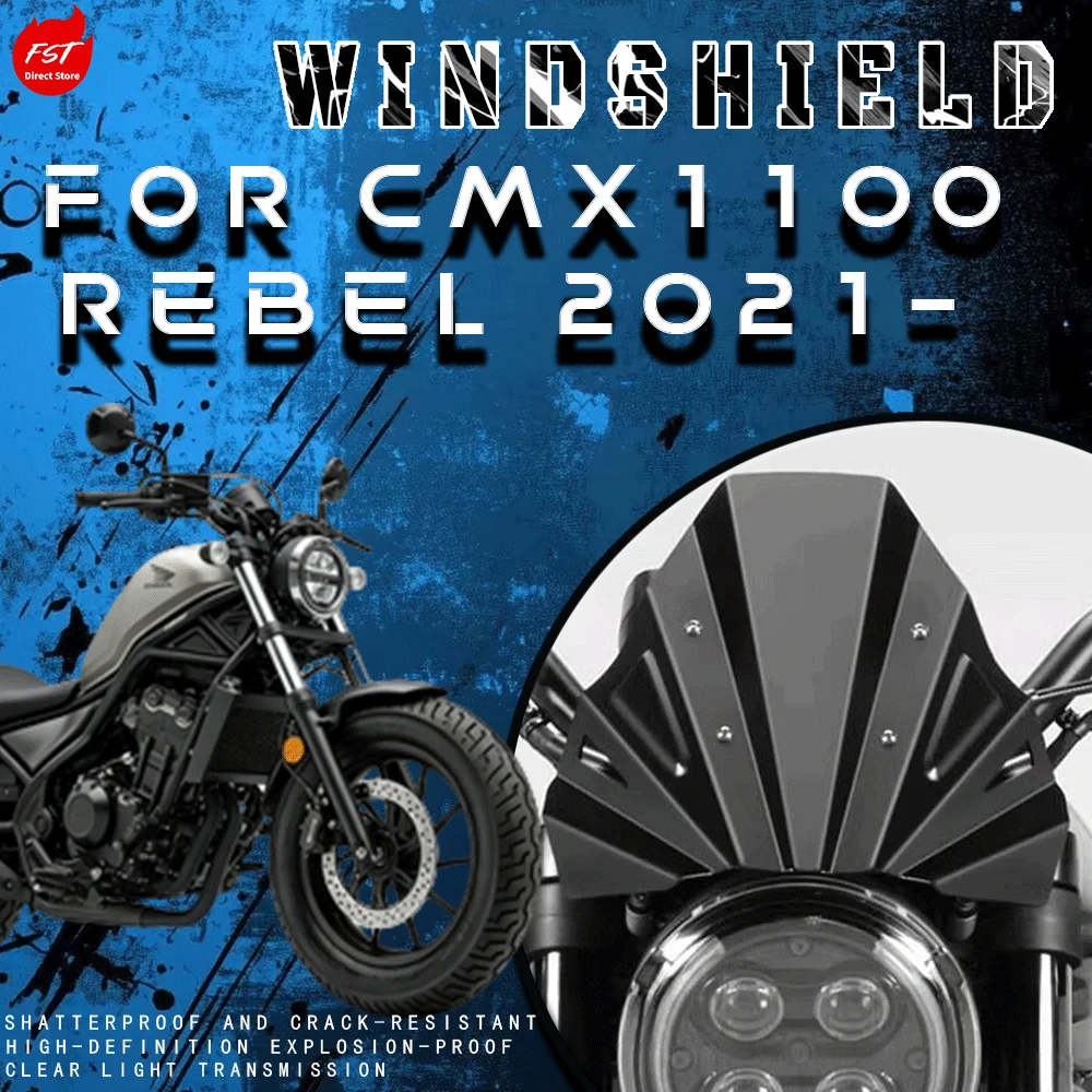 Aluminum Alloy Front Windshield Sport Wind Deflector For CMX1100 Rebel (2021-)
Aluminum Alloy Front Windshield Sport Wind Deflector For CMX1100 Rebel (2021-)
