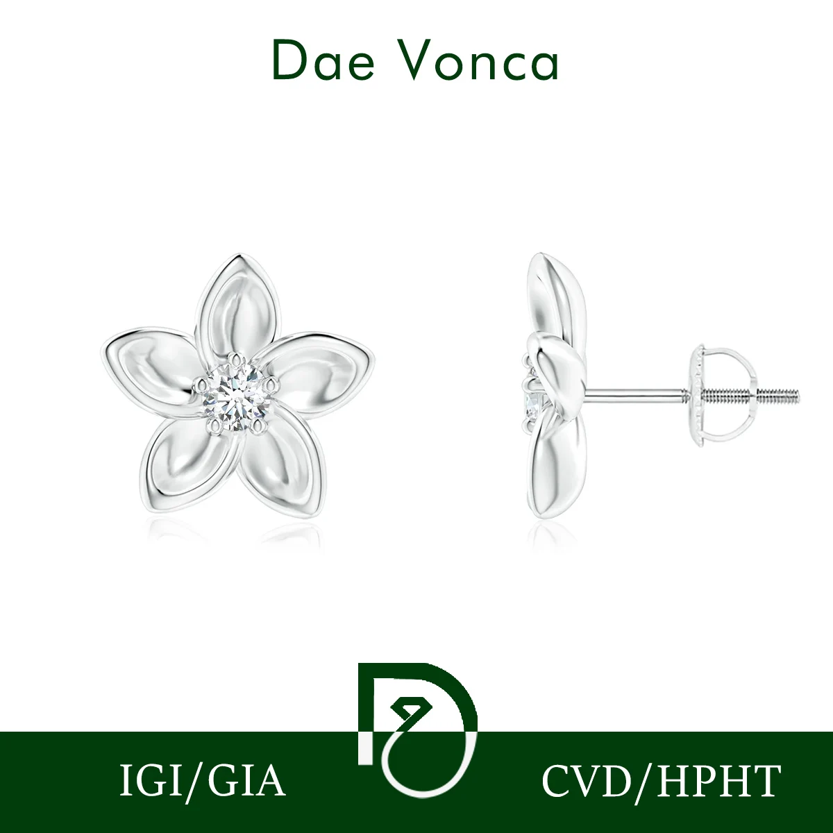 18K Solid Gold 0.2CT Total Round Brilliant Cut Lab Grown Diamond Flower Stud Earrings Screw Back Earrings for Women Fine Jewelry
18K Solid Gold 0.2CT Total Round Brilliant Cut Lab Grown Diamond Flower Stud Earrings Screw Back Earrings for Women Fine Jewelry