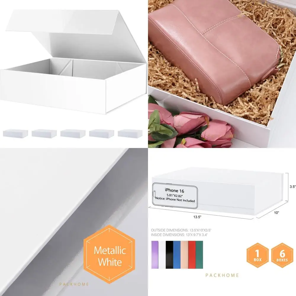 Комплект из 6 прочных коробок для рубашек с магнитными застежками, 13,5x10x3,5 дюймов, глянцевый белый цвет для разных случаев
Комплект из 6 прочных коробок для рубашек с магнитными застежками, 13,5x10x3,5 дюймов, глянцевый белый цвет для разных случаев