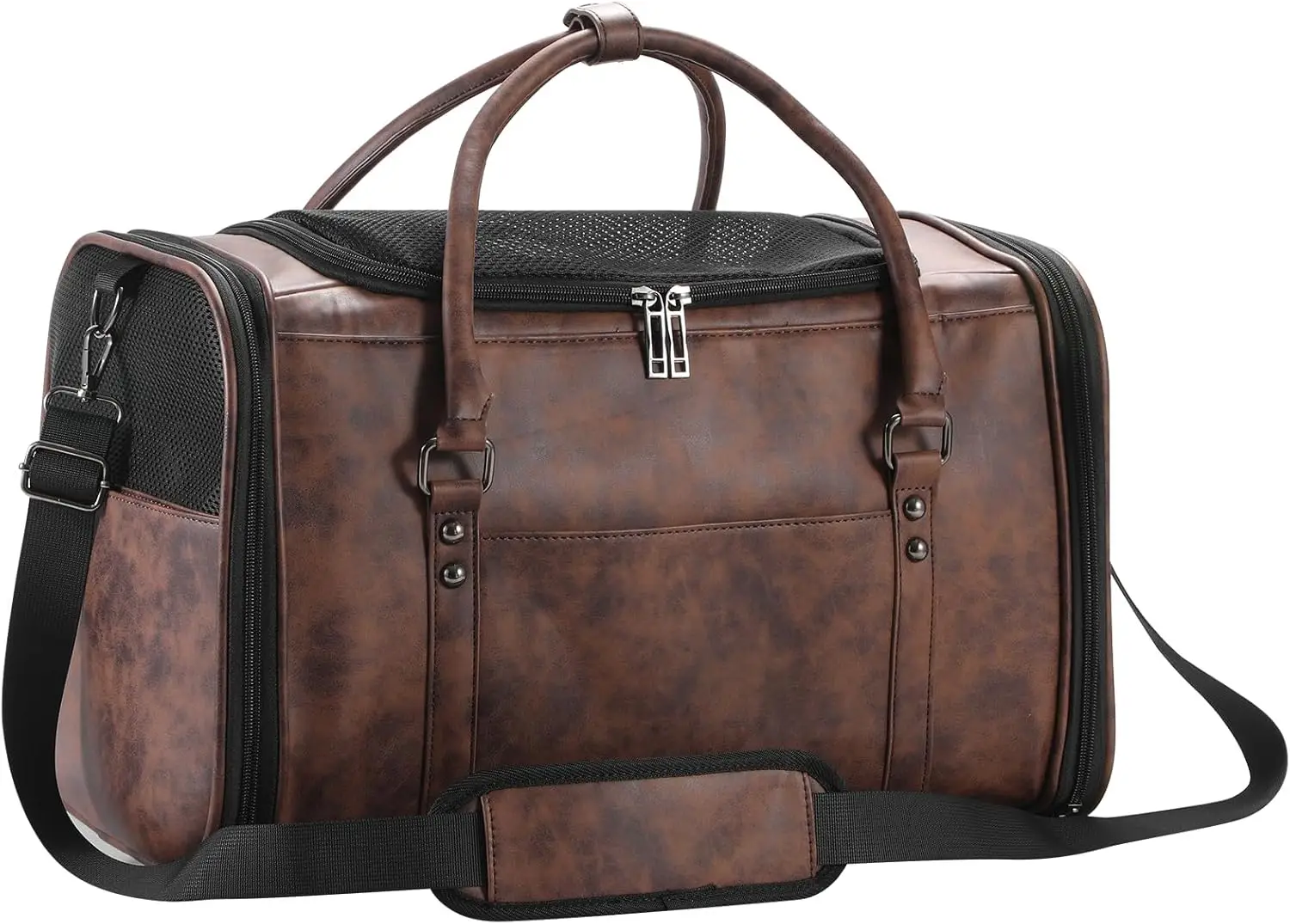 Stylish Leather Pet Carrier for Small Dogs and Cats Up to 15 lbs, Airline Approved Lightweight Travel Tote with Breathable Me
Stylish Leather Pet Carrier for Small Dogs and Cats Up to 15 lbs, Airline Approved Lightweight Travel Tote with Breathable Me