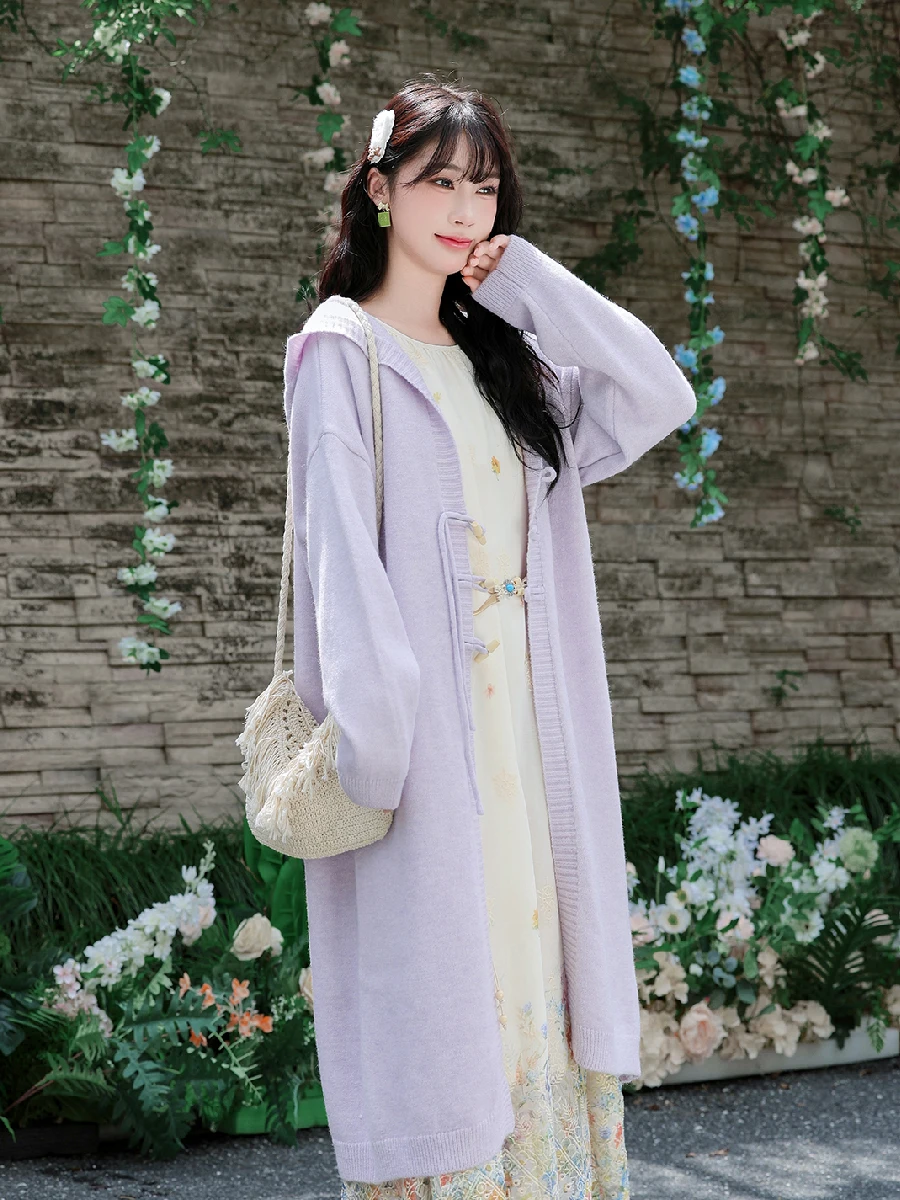 New Chinese Sle Long Knitted Cardigan with Buttoned Hooded Open Sweater Thi Warm Autumn Faion Women's Clothing
New Chinese Sle Long Knitted Cardigan with Buttoned Hooded Open Sweater Thi Warm Autumn Faion Women's Clothing