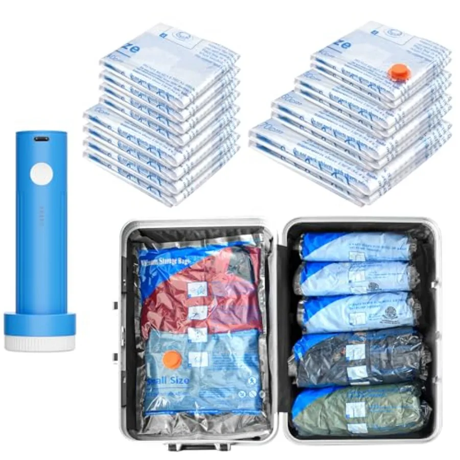 Vacuum Storage Bags Space Saver Sealer Bags Vacuum seal bags for clothing Pillows Comforters Blankets Bedding 16 Combo Epump
Vacuum Storage Bags Space Saver Sealer Bags Vacuum seal bags for clothing Pillows Comforters Blankets Bedding 16 Combo Epump