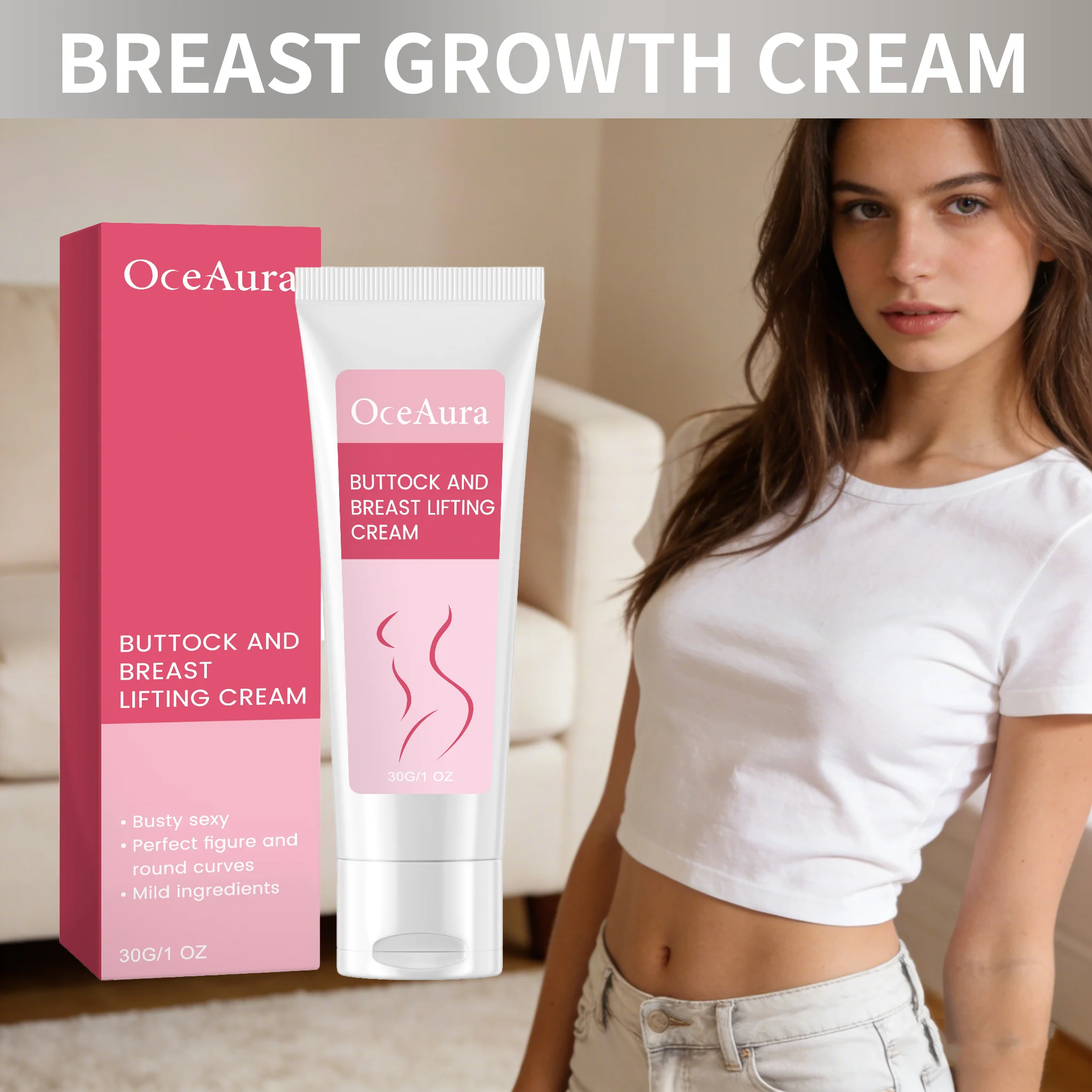 Breast Growth Cream Improve Sagging Lift and Firm Quick Absorption Deeping Hydration Sexy Plump Massage Breast Enlargement Cream
Breast Growth Cream Improve Sagging Lift and Firm Quick Absorption Deeping Hydration Sexy Plump Massage Breast Enlargement Cream