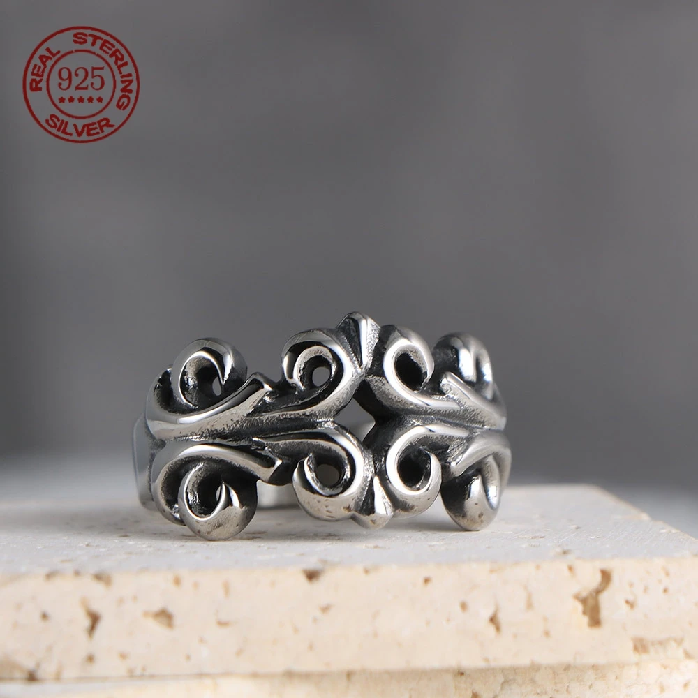 High-Grade Punk Mystery Pattern Carved Hollow-Out S925 Sterling Silver Ring Punk Style Men's Ring Couple Ring Creativity Jewelry
High-Grade Punk Mystery Pattern Carved Hollow-Out S925 Sterling Silver Ring Punk Style Men's Ring Couple Ring Creativity Jewelry