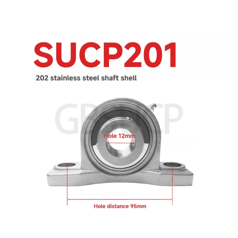 Stainless steel external spherical vertical bearing seat SUCP201 - SUCP213 for vertical installation bearing housing
Stainless steel external spherical vertical bearing seat SUCP201 - SUCP213 for vertical installation bearing housing