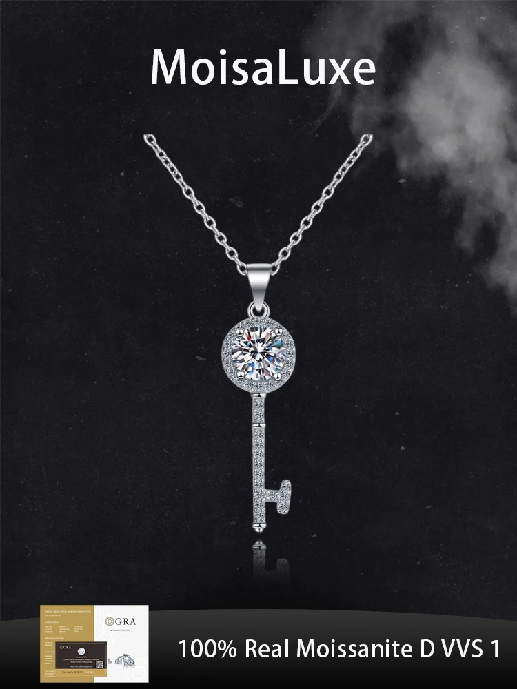MoisaLuxe Official Store GRA Moissanite Plata Sterling 925 Silver Key Simple Collarbone Chain Pendant Necklace for Women Gift
MoisaLuxe Official Store GRA Moissanite Plata Sterling 925 Silver Key Simple Collarbone Chain Pendant Necklace for Women Gift