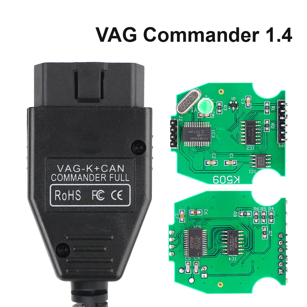 Car Accessories OBDII Scanner OBD2 Diagnostic Tools Commander 1.4 for VW/AUDI VAG K+CAN With FT232RL PIC18F25K80 Chip cable
Car Accessories OBDII Scanner OBD2 Diagnostic Tools Commander 1.4 for VW/AUDI VAG K+CAN With FT232RL PIC18F25K80 Chip cable
