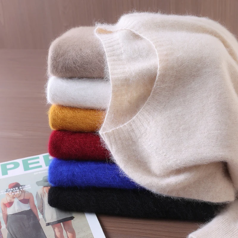 New Autumn Winter Knitted Sweater For Women, Round Neck, Brushed, Loose, Fashionable, Super Warm High-End 100% Mink Cashmere Top
New Autumn Winter Knitted Sweater For Women, Round Neck, Brushed, Loose, Fashionable, Super Warm High-End 100% Mink Cashmere Top