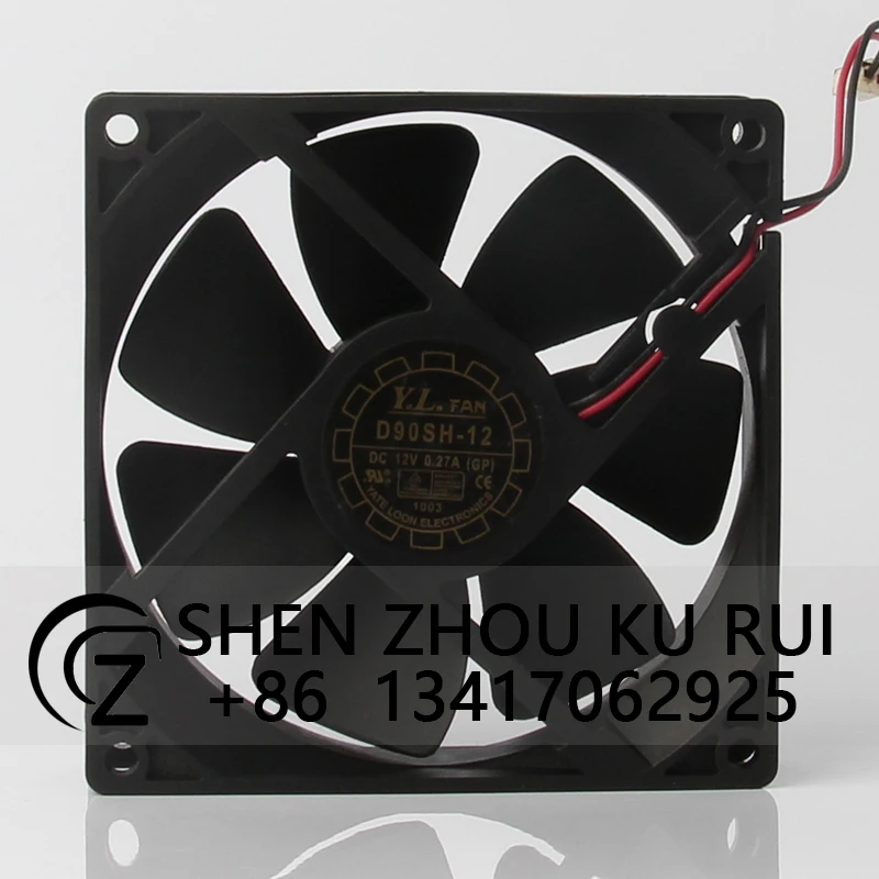 D90SH-12 Case Fan for Y.L.FAN 92X92X25MM 12V 0.27A 9025 2-wire Silent Chassis Large Air Volume Cooling Fan
D90SH-12 Case Fan for Y.L.FAN 92X92X25MM 12V 0.27A 9025 2-wire Silent Chassis Large Air Volume Cooling Fan