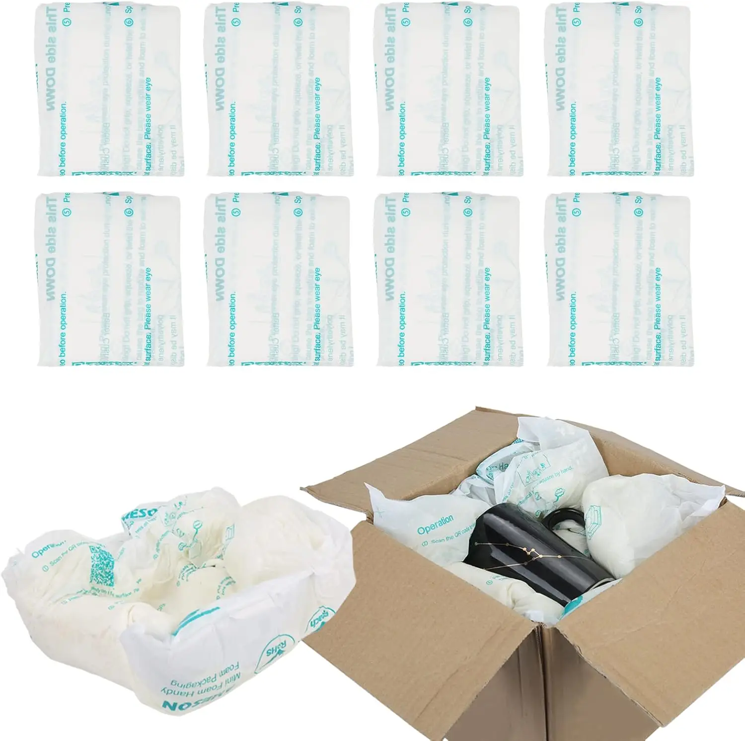 Expanding Foam Packaging Bags, 8 Pack Instant Expanding Foam Filler for Shipping, Protect Fragile Items, Compact and Easy to Use
Expanding Foam Packaging Bags, 8 Pack Instant Expanding Foam Filler for Shipping, Protect Fragile Items, Compact and Easy to Use