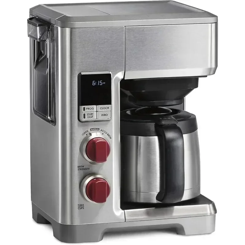 Programmable Coffee Maker System with Built-in Coffee Grounds Scale Removable Water Tank Red Knob Stainless Steel
Programmable Coffee Maker System with Built-in Coffee Grounds Scale Removable Water Tank Red Knob Stainless Steel