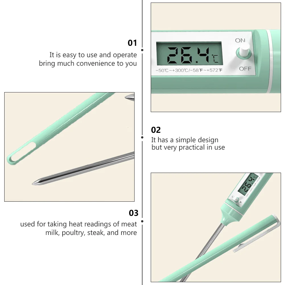 Precision Food Thermometer Electronic Kitchen Thermometer for Meat Milk Candy Baking Cooking Measuring Tool Measuring Tool
Precision Food Thermometer Electronic Kitchen Thermometer for Meat Milk Candy Baking Cooking Measuring Tool Measuring Tool