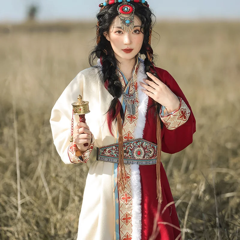 Women Daily Autumn And Winter Chinese Improved Style Han Elements Tibetan Clothing Ethnic Style Han Clothing Dance Costumes
Women Daily Autumn And Winter Chinese Improved Style Han Elements Tibetan Clothing Ethnic Style Han Clothing Dance Costumes
