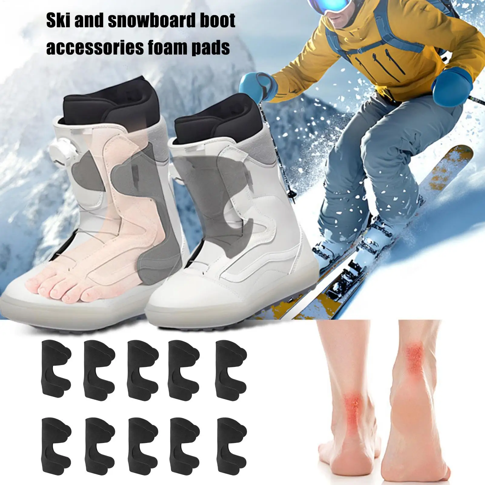 10/20pcs Ski Boot Shin Pads, Cuttable EVA Heel Protector Inserts for Women Adults Students Athletes Beginner Skiing Supplies
10/20pcs Ski Boot Shin Pads, Cuttable EVA Heel Protector Inserts for Women Adults Students Athletes Beginner Skiing Supplies
