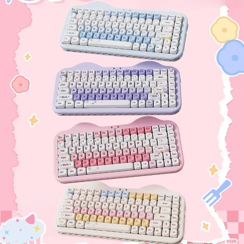 YUNZII C75 Cat Ears Mechanical Keyboard Cute Cake Wireless BT Tri-mode 75% Gasket Hot-swap Keyboard Customized RGB MOA Keycaps
YUNZII C75 Cat Ears Mechanical Keyboard Cute Cake Wireless BT Tri-mode 75% Gasket Hot-swap Keyboard Customized RGB MOA Keycaps