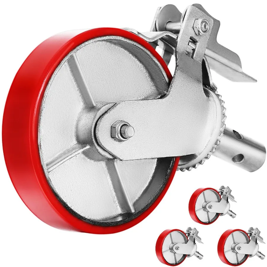 Scaffolding Wheels Set Heavy Duty 4-Pack 8 Casters with 4400 Lbs Capacity Locking Stem Brake Polyurethane for Scaffold Shelves
Scaffolding Wheels Set Heavy Duty 4-Pack 8 Casters with 4400 Lbs Capacity Locking Stem Brake Polyurethane for Scaffold Shelves