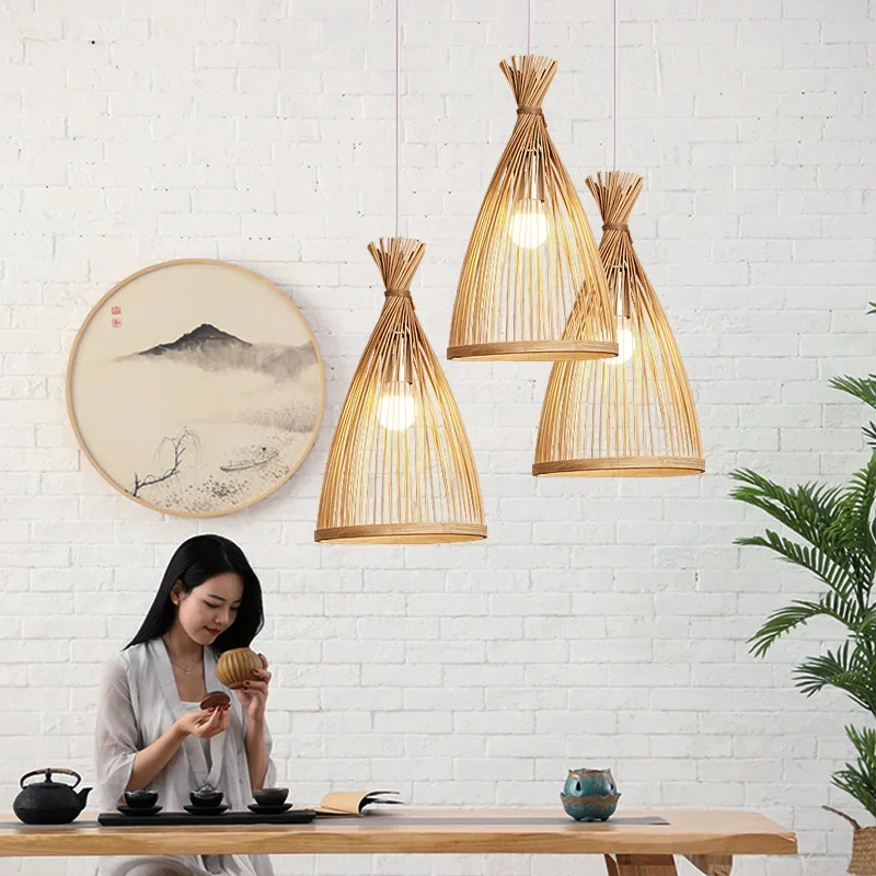 Classic Bamboo Chandelier Woven Bamboo Pendant Lights Chinese style Bamboo Hanging Lamp For Home decoration Lampara Techo 
Classic Bamboo Chandelier Woven Bamboo Pendant Lights Chinese style Bamboo Hanging Lamp For Home decoration Lampara Techo